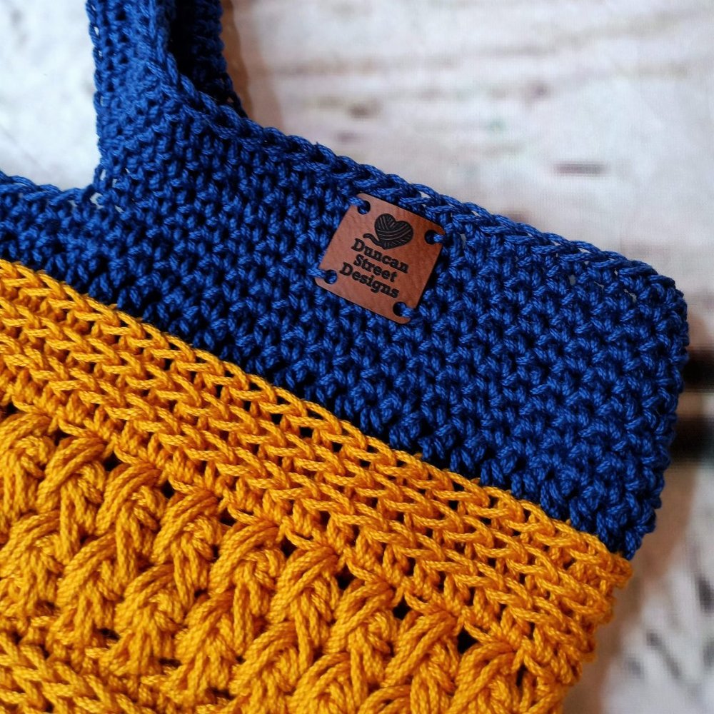 Duncan Street Designs On Trend Crocheted Slouchy Market Bag - Picture 5 of 6